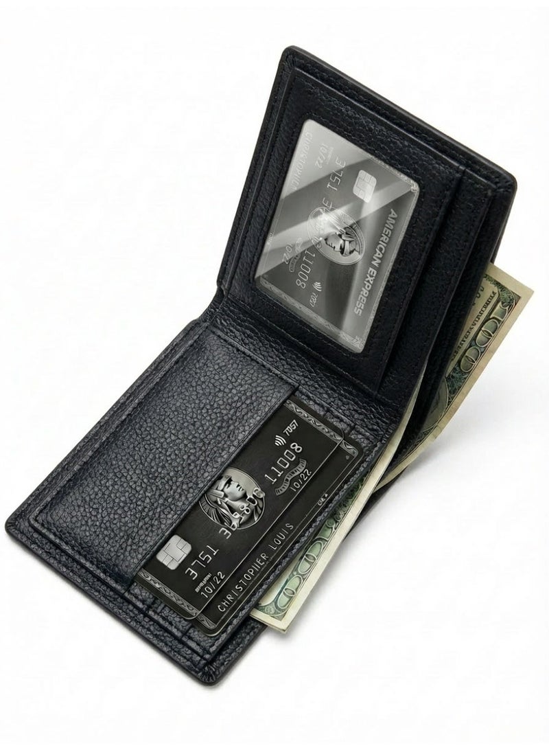 Men's Short Wallet – Black | Lightweight and Stylish Design - Image 2